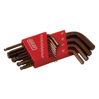 Short Ball End Hex Key Set, 13 Pcs., Imperial Fastek
