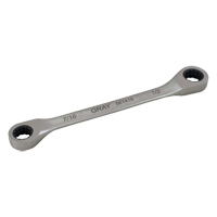 Double Box End Gear Ratcheting Wrench, 12 Point, 5/16" x 3/8", Plain Finish Fastek