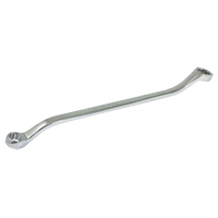 Box End Wrench, 12 Point, 10 mm x 11 mm, 15° Offset, Chrome Finish Fastek