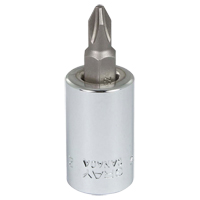 Head Socket, Phillips, #2 x 1.93" L, 3/8" Square Drive Drive Fastek