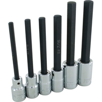 Hex Head Socket Set, Hex, 1/2" Drive, 6 Pcs Fastek