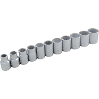 Socket Set, 11 Pcs, 3/8" Drive Size Fastek
