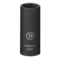 Douille, Chocs, 13 mm, Prise 3/8", 6 pans, Profond Fastek