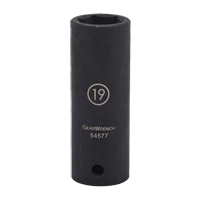 Douille, Chocs, 17 mm, Prise 1/2", 6 pans, Profond Fastek