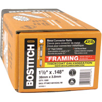 Clous en angle &agrave; 35° Strapshot pour connecteur de charpente Fastek