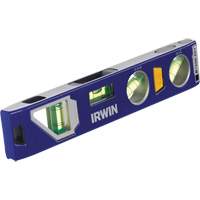 250 Series Heavy-Duty Torpedo Level, 9" L, Aluminum, 4 Vials, Magnetic Fastek
