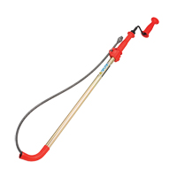Toilet Auger, Manual, Bulb, 6' Cable Length, 1/2" Cable Diameter Fastek