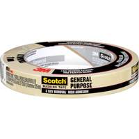 Scotch&reg; Contractor Grade Masking Tape 2020, 18 mm (3/4") x 55 m (180'), Beige Fastek