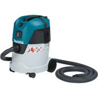 L Class Push & Clean Compact Dust Extractor, Wet-Dry, 1.34 HP, 6.6 US Gal. (25 Litres) Fastek