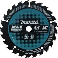 Max-Efficiency Circular Saw Blade, 6-1/2", 25 Teeth, Laminate/Wood Use Fastek