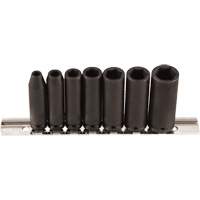 Socket Set, 7 Pcs, Impact, 1/4" Drive Size, Deep Fastek