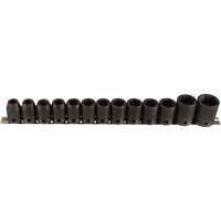 Socket Set, 13 Pcs, Impact, 1/2" Drive Size Fastek
