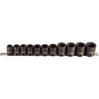 Socket Set, 11 Pcs, Impact, 1/2" Drive Size Fastek