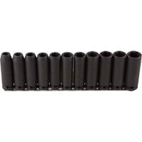 Long Socket Set, 11 Pcs, Impact, 1/2" Drive Size, Deep Fastek