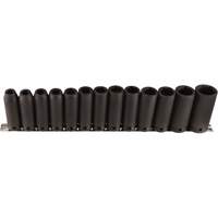 Long Socket Set, 13 Pcs, Impact, 1/2" Drive Size, Deep Fastek