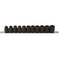 Socket Set, 11 Pcs, Impact, 1/2" Drive Size Fastek