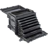 Gen 2 Mobile Tool Chest, 24" W, 6 Drawers, Black Fastek