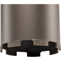 Diamond Ultra Dry Core Drill Bit, 4", 13" Depth of Cut, 1-1/4"-7 Thread Fastek