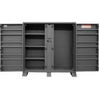 Jobsite Storage Shelving Cabinet, Steel, 47.5 Cubic Feet, Grey Fastek