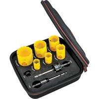 Deep Cut Hole Saw Kit, 9 Pieces Fastek