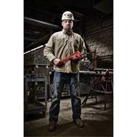 Pipe Wrench, 6" Jaw Capacity, 48" Long, Powder Coated Finish, Ergonomic Handle Fastek