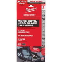 Lames-ruban pour coupes de m&eacute;taux extr&ecirc;mes, Acier rapide, 30-9/16" lo x 1/2" la x &eacute;paisseur 0,02", 12/14 dents par pouce Fastek