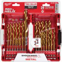 Jeu de forets Shockwave Red Helix, 29 morceaux, Titane Fastek