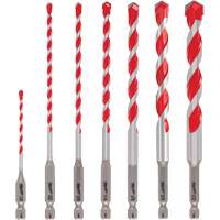 Grand jeu de forets pour perceuse &agrave; percussion Shockwave, 7 morceaux, Carbure Fastek