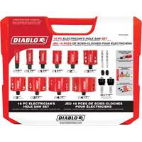 Electrician's Bi-Metal Hole Saw Set, 16 Pieces Fastek