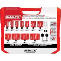 Plumber's Bi-Metal Hole Saw Set, 17 Pieces Fastek