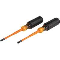 Slim-Tip Insulated Screwdriver Set, 1000 V, 2 Pcs Fastek