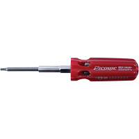 Hex-Calibre Metric Multi-Bit Screwdriver, Plastic Handle Fastek