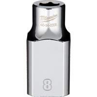 Metric Socket with Four Flat Sides, 8 mm, 1/2" Drive, 6 Points Fastek