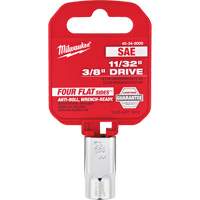 SAE Socket with Four Flat Sides, 11/32", 3/8" Drive, 6 Points Fastek