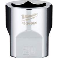 Metric Socket with Four Flat Sides, 20 mm, 3/8" Drive, 6 Points Fastek