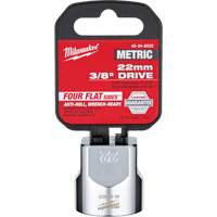Metric Socket with Four Flat Sides, 22 mm, 3/8" Drive, 6 Points Fastek