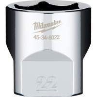 Metric Socket with Four Flat Sides, 22 mm, 3/8" Drive, 6 Points Fastek