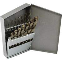 Triumph&reg; Jobber Length Drill Bit Set, 13 Pieces, High Speed Steel Fastek