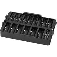 Packout Removable 16-Piece Organizer for Shockwave Impact Duty 1/2" Drive Sockets Fastek