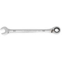 90-Tooth Reversible Ratcheting Wrench, 12 Point, 1/2", Chrome/Polished Finish Fastek
