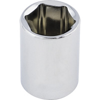 Regular Chrome Socket, 1/2", 3/8" Drive, 6 Points Fastek