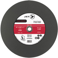 A36R Power Abrasive Cut-Off Wheel, 14" x 3/32", 1" Arbor, Type 1, 4400 RPM Fastek