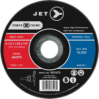 A60PX Power-Xtreme Cut-Off Wheel, 4-1/2" x 1/32", 7/8" Arbor, Type 1, 13300 RPM Fastek
