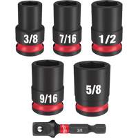 Shockwave Impact Duty SAE Socket Set, 6 Pcs, Impact, 3/8" Drive Size Fastek