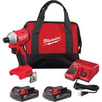 M18 Compact Brushless 3-Speed Hex Impact Driver Kit, Lithium-Ion, 18 V, 1/4" Chuck, 1700 in-lbs Torque Fastek