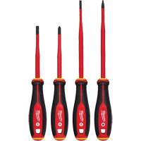 Insulated Slim Tip Screwdriver Set, 4 Pcs., Magnetic Fastek