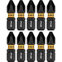 10-Piece FLEXTORQ&reg; Impact Driver Bit Set, Phillips, #2 Tip, 1/4" Drive Size, 1" Length Fastek
