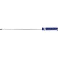 Blue Transparent Striped Slotted Screwdriver, 1/8" Tip, Round, Plastic Handle Fastek