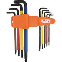 Jeu de cl&eacute; hex de style L extra longues et chromocod&eacute;es avec support, 9 mcx, Imp&eacute;rial Fastek
