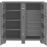 Jobsite Storage Cabinet, Steel, 59 Cubic Feet, Grey Fastek